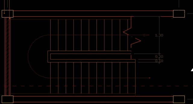 File cad cầu thang bê tông chi tiết - Ảnh 2